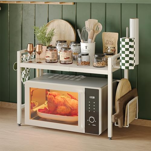 NETEL 2 Tier Expandable Microwave Stand countertop,Microwave Oven Rack