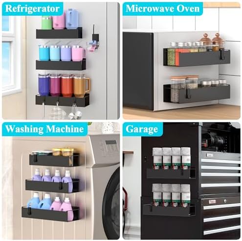 HuggieGems Metal Magnetic Water Bottle Holder for Refrigerator, Cup Holder Organizer for Stanley and Tumbler for Kitchen