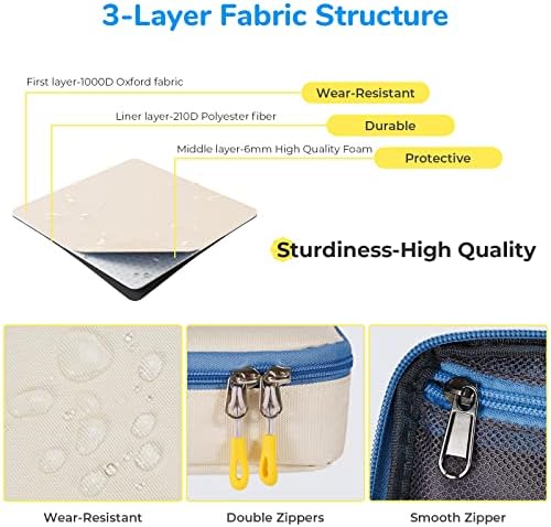 ECHSRT Large Pencil Case, Aesthetic Pen Pouch with Big Capacity, Minimalist Portable Stationery Bag with Handle for Office Organizer Aesthetic Pencil Cases
