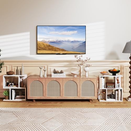 Tangkula 3 Tier Geometric Bookshelf, S Shaped Open Bookcase with Storage, Home Office Decor, Freestanding Wood Display S