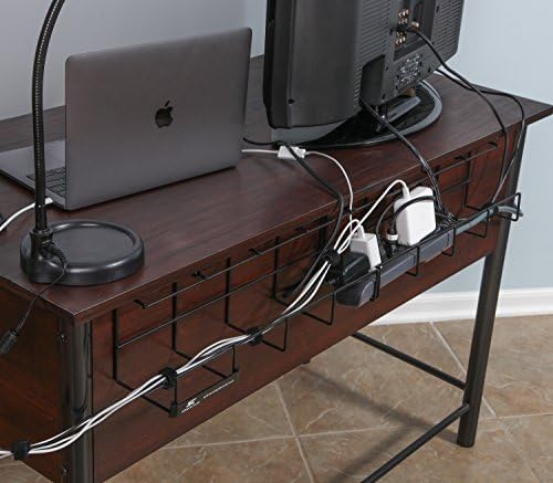 Simple Cord Wire Tray Desk Cable Organizer - 32" Open Slot Raceway to Hold Cables, Cords, or Wires on Desks - Office Cab