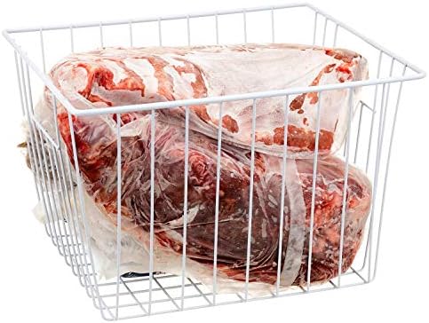 Freezer Basket Organizer, Refrigerator Metal Wire Storage Divider, Household Container Bins with Handles for Kitchen, Pa