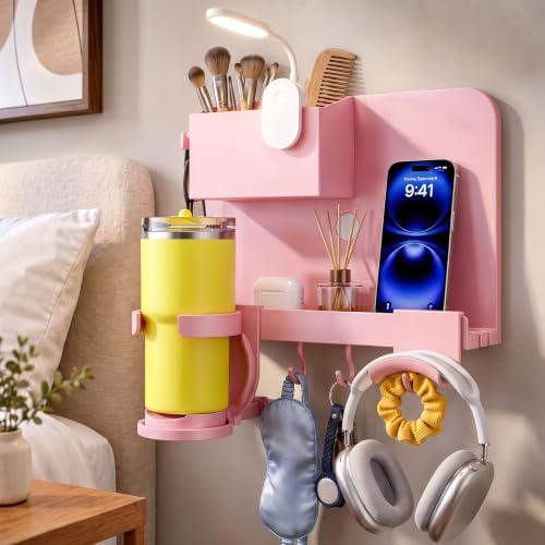 Floating Shelves for Bedside Shelf, Stick On Bedside Wall Shelf for Bedroom