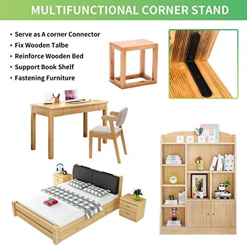 20 PCS L Corner Brace Heavy Duty Shelf Brackets 4 x 3 Inch L Joint Angle Brackets Shelf Support Corner Braces for Shelve