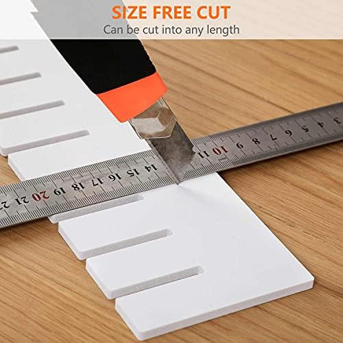 12Pcs Drawer Dividers, 16.93" x 2.76", Thick, Large Adjustable Drawer Organizer for Clothes, Kitchen, Bathroom, Dresser,