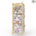 Stuffed Animal Storage Organizer, 53.5" Solid Wood Zoo Toy Holder for Kids Bedroom, Nursery & Playroom, Large Plush Toy Storage Holder, Holds 40 Plush Stuffed Animals, No-Tool Easy Assembly