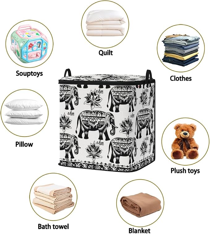 2pcs blanket storage bag for under bed,closet organizers 95L | clothing sweater sheet bedding comforter duvet quilt pillow toy storage bags with lids,dorm room essentials for containers