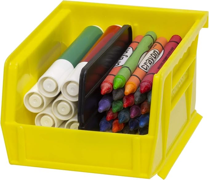 Akro-Mils 40210 Plastic Length Dividers for AkroBins Stackable Storage Bins Model 30210, Custom Storage Inserts for Tools, Crafts & Supplies, 6-Pack, Black