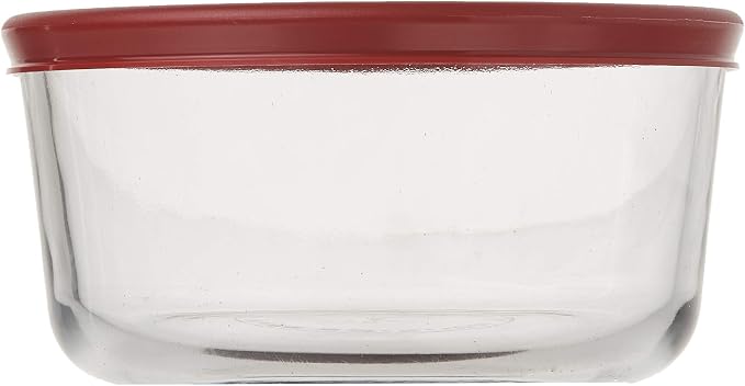 Anchor Hocking 4 Cup Food Storage Containers with Red Lids (3)