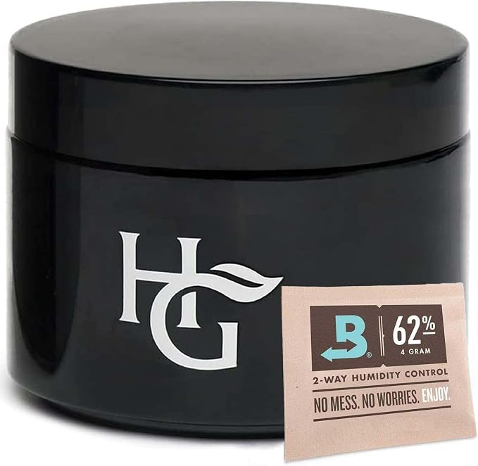 Herb Guard - Glass Airtight Jar & Container with Upgraded Child Resistant Lid (240ml) Keep your Serving Spices and Herbs Fresh for Months