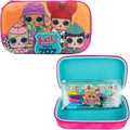 Innovative Designs LOL Surprise Dolls Pencil Case Set with LOL Stickers and Gel Pens for Girls, Molded with Zip Closure, Pink