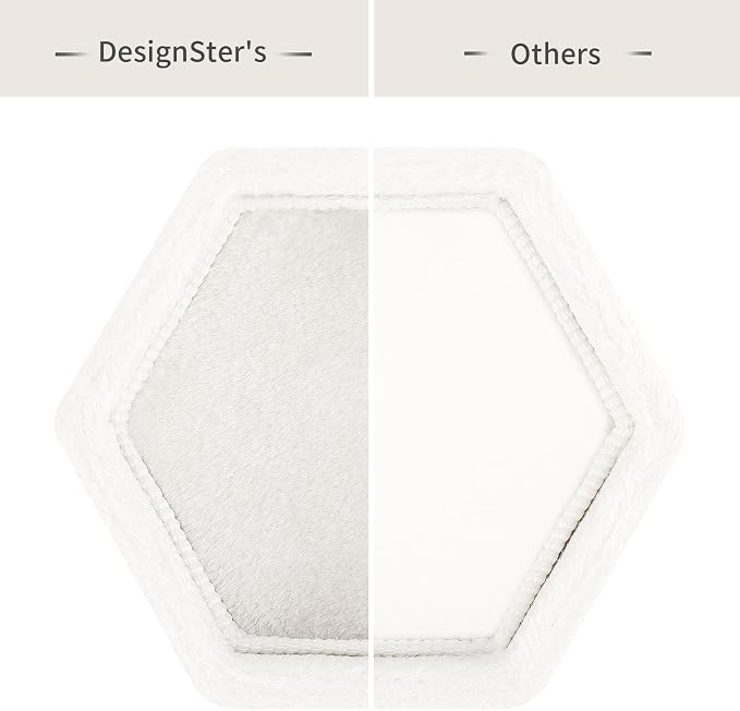 DesignSter Velvet Jewelry Ring Box,2 Slots Jewelry Ring Gift Box Vintage Ring Display Holder with Detachable Lid for Proposal, Engagement, Wedding, Ceremony(Beige)
