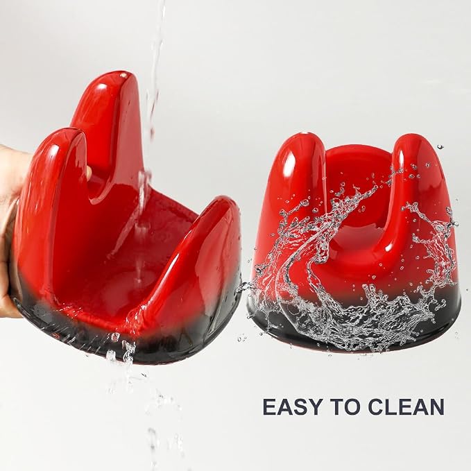 Nihow Ceramic Pot Lid Holder While Cooking for Kitchen Counter/Stove Top | Catch Water & Oil Drips,Stable & Secure,Heat Resistant,Easy to Clean & Dishwasher Safe,Space-Saving,Multi-Purpose Holder