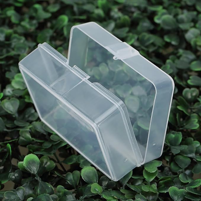 12 PCS Rectangle Plastic Clear Storage Containers Box (2.76 x 1.67 x 1.14 Inch), Small Plastic Containers for Beads, Jewelry, Game Pieces and More