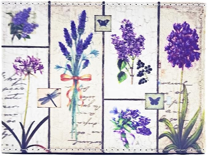 Pen Holder, Rectangle Vintage Pencil Holder with 2 Compartments, PU Leather Art Remote Control Holder Organizer Storage for Desk Accessory (Lavender)