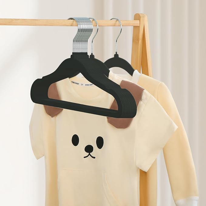 GoodtoU Kids Hangers Velvet 50 Pack 14" - Kids Felt Hangers Non Slip Toddler Hanger Childrens Hanger for Kid