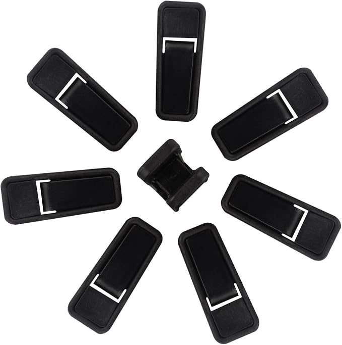 Premium Heavy Duty ABS Plastic Slim-line Hanger Set of Finger Clips for Velvet Hangers - 20 Pack (Black)