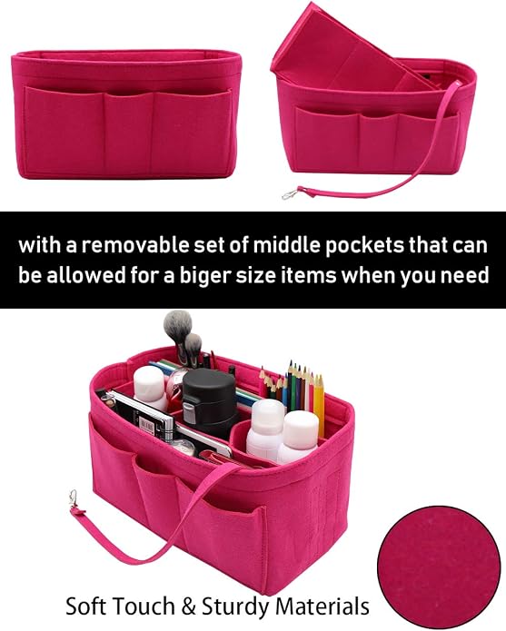 LEXSION Felt Insert Bag Organizer Bag In Bag For Handbag Purse Organizer Fits Speedy Neverful