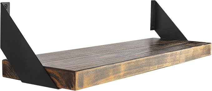 FOYO 4 Heavy Duty Angle Shelf Brackets Floating Shelves Support Brackets, 8-Inch