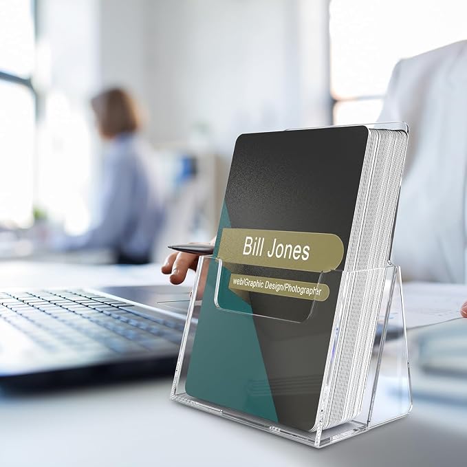 Marketing Holders Vertical Business Card Holder Single Slot Space Saver Premium Security Code Counter
