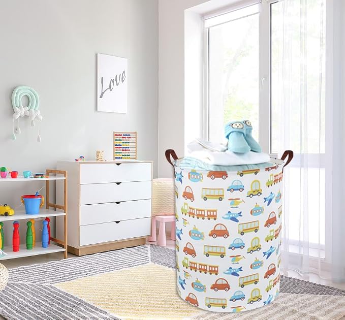 Kids Laundry Basket Kids Hamper Car Toy Storage Bin for Boys Room Decor Nursery Hamper Gift Baskets for Bedroom Bathroom(Car)