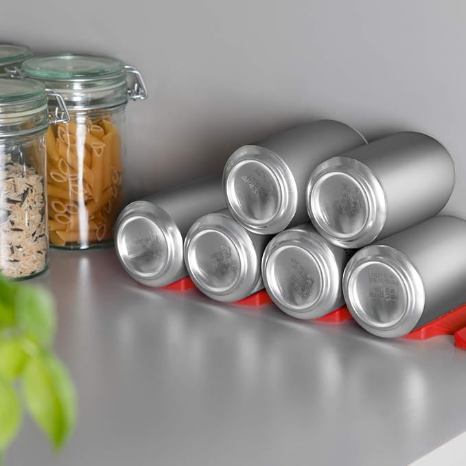kwmobile Bottle Stacking Mat - Refrigerator Organizer to Stack Bottles, Cans, Beer, Soda - Non-Slip Holder Rack