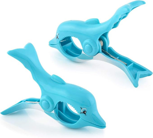O2COOL Dolphin BocaClips Beach Towel Holders Pool Patio Clips 2pk | Yes