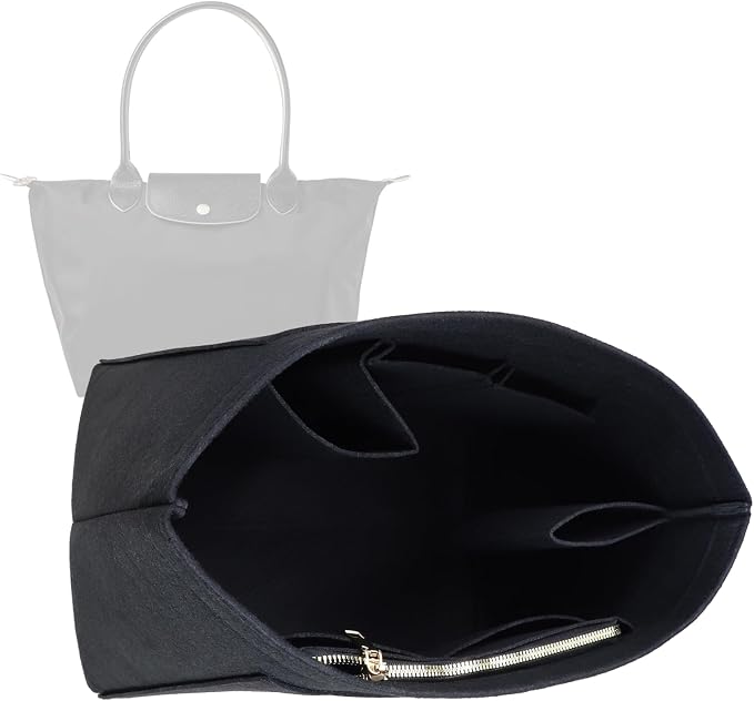 Lckaey bag Organizer Insert for longchamp le pliage organizer insert Handbags Organizer 1012BLACK-S