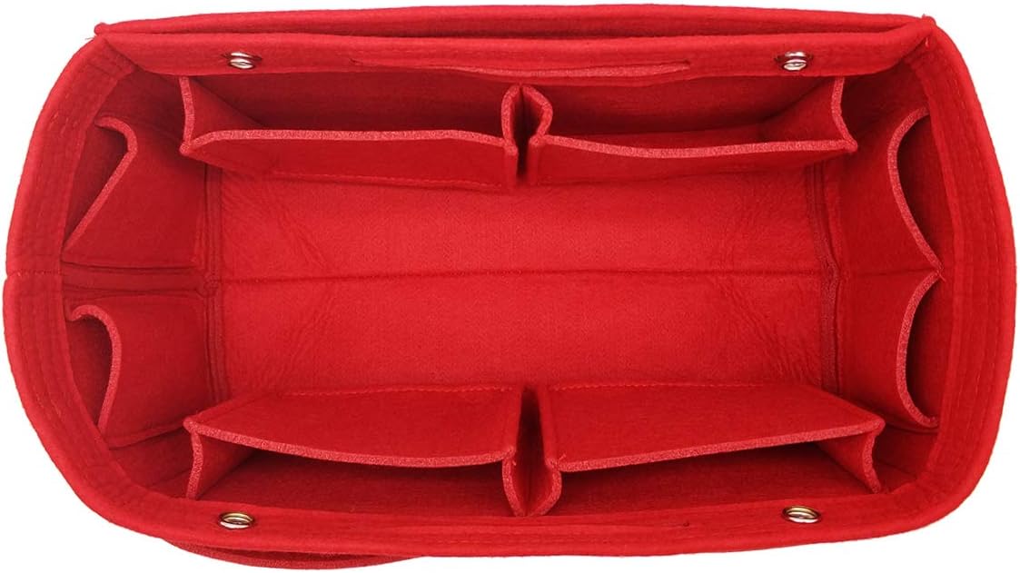 LEXSION Felt Purse Organizer Insert Multi Pocket Bag Organizer Shaper | zipper bag, tote shaper, multi pocket bag, handbag shaper, various sizes