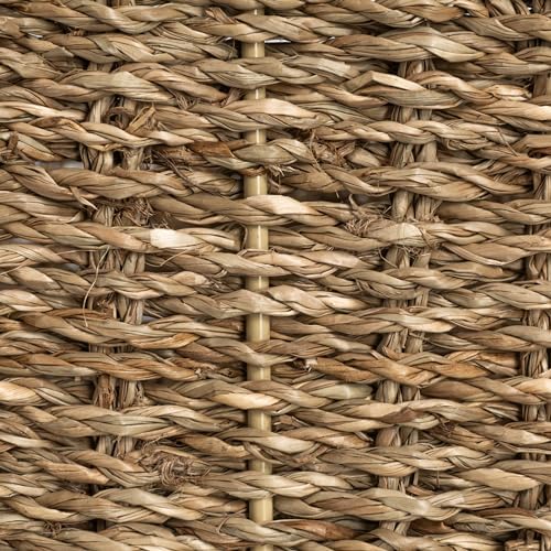 Household Essentials Handwoven Seagrass Rectangular Storage Basket, Natural