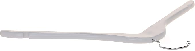 Quality Semi Curved Wooden Suit Hangers, 10-Pack Smooth Finish Solid Wood Coat Hanger with Swivel Hook, Jacket, Pant, Dress Clothes Hangers (White, 10)