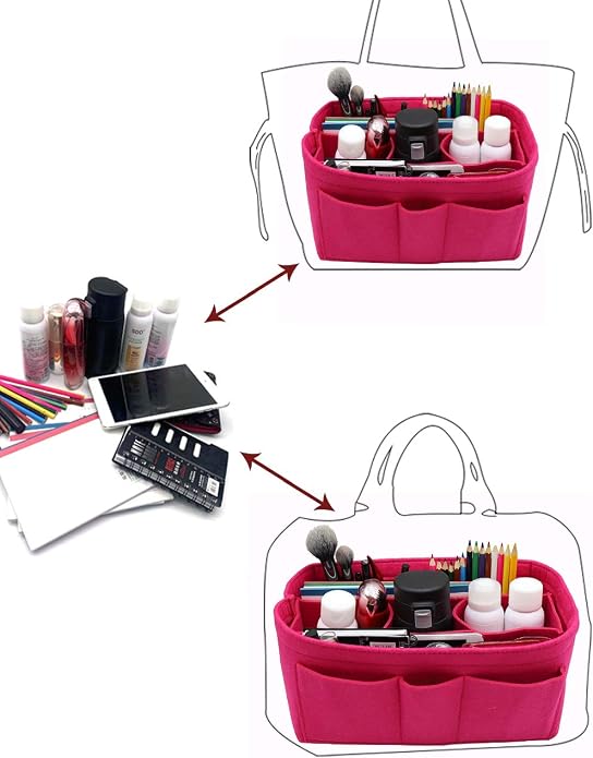 LEXSION Felt Insert Bag Organizer Bag In Bag For Handbag Purse Organizer Fits Speedy Neverful