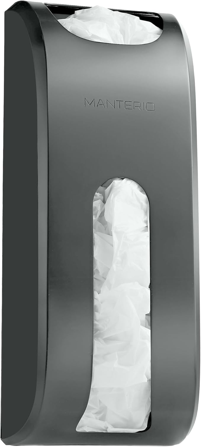 Manterio Wall Mount Plastic Bag Organizer | Durable Plastic Grocery Bag Saver | Smudge Proof, Fingerprint Resistant