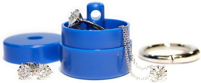 Lion Latch Travel Jewelry Box Case, Ring Holder on Shark Tank - Ring Holder for Women Girls with Keychain, Small Jewelry Organizer Boxes, Portable Ring Keeper Key Chain, Jewelry Storage Case