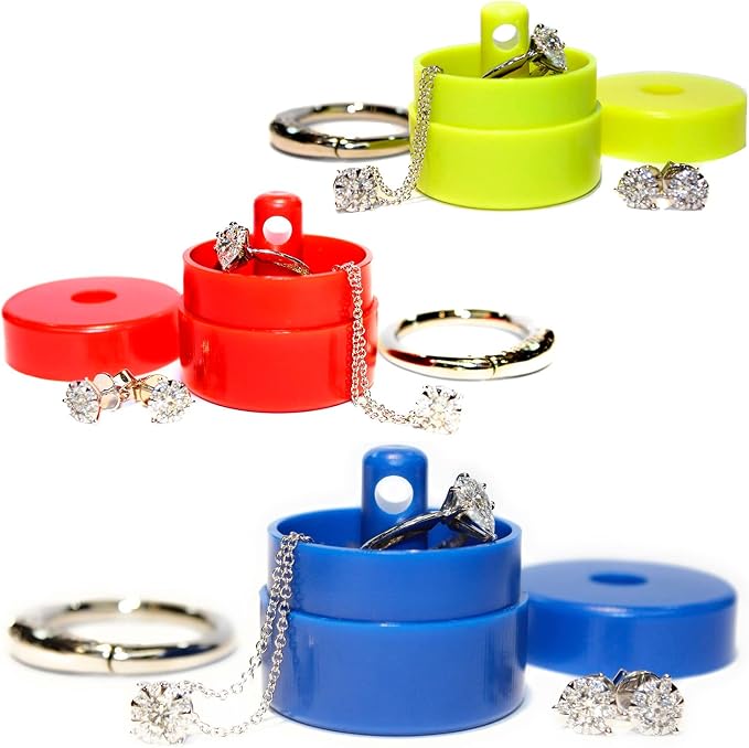 Lion Latch Travel Jewelry Case Keychain, Portable Ring Holder for Women and Girls, Mini Jewelry Storage for Rings, Earrings and Necklaces, Travel Ring Box | As Seen on Shark Tank