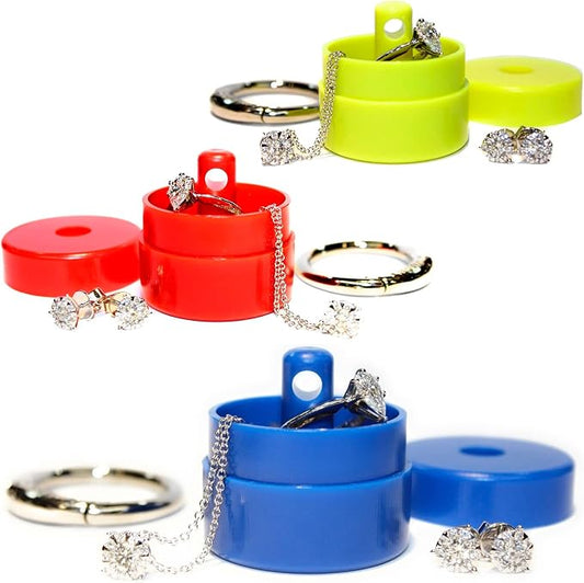 Lion Latch Travel Jewelry Case Keychain, Portable Ring Holder for Women and Girls, Mini Jewelry Storage for Rings, Earrings and Necklaces, Travel Ring Box | As Seen on Shark Tank