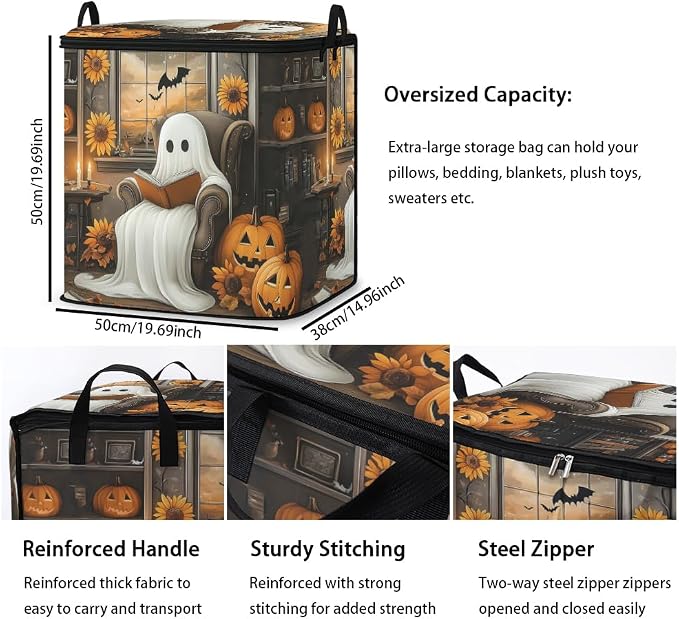 2pcs blanket storage bag for under bed,closet organizers 95L | clothing sweater sheet bedding comforter duvet quilt pillow toy storage bags with lids,dorm room essentials for containers