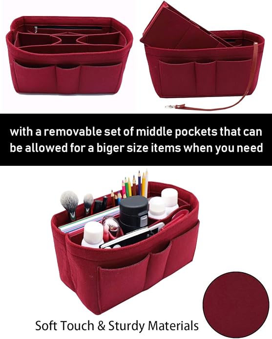 LEXSION Felt Insert Bag Organizer Bag In Bag For Handbag Purse Organizer Fits Speedy Neverful