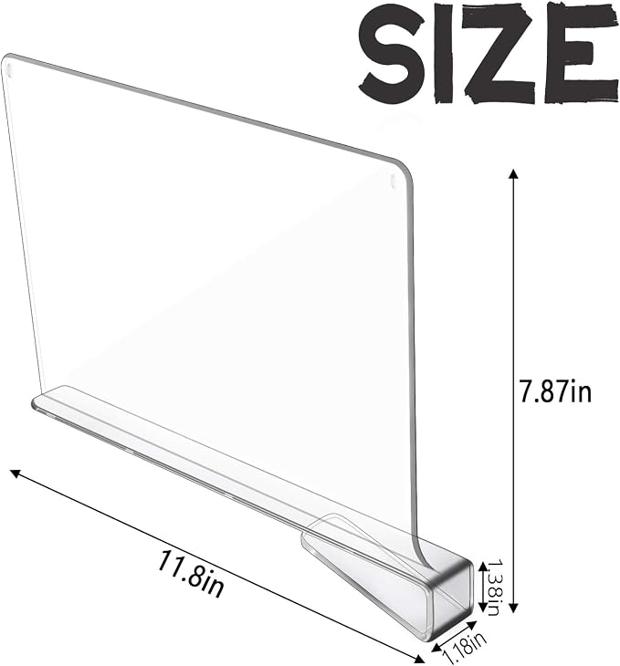 Acrylic Shelf Dividers for Closet Organization, Closet Shelf Organizer Closet Separator for Wood Shelves Clear Shelf Dividers for Closets (6 Pack)