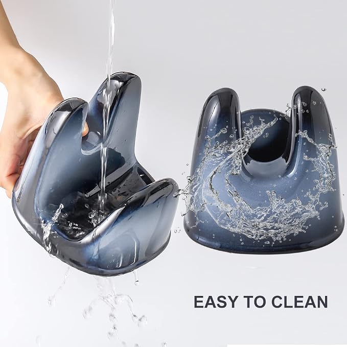 Nihow Ceramic Pot Lid Holder While Cooking for Kitchen Counter/Stove Top | Catch Water & Oil Drips,Stable & Secure,Heat Resistant,Easy to Clean & Dishwasher Safe,Space-Saving,Multi-Purpose Holder