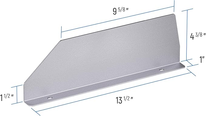 AA Products P-SH-Divider-16Top 4.3" Heightened Version Shelf Divider Shelf Accessories Designed for top Boards of 16" Depth Van Shelving Storage, Set of 3 - Grey