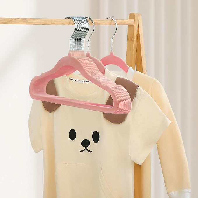 GoodtoU Kids Hangers Velvet 50 Pack 14" - Kids Felt Hangers Non Slip Toddler Hanger Childrens Hanger for Kid