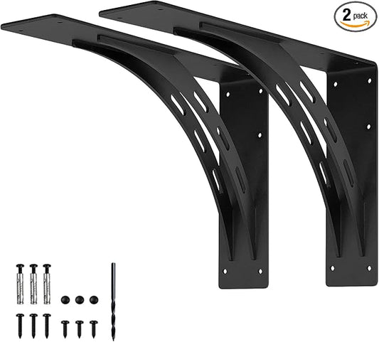 30 inch x 18.8 inch Heavy Duty Shelf Brackets , Max Load 1100 Lbs ,Premium Alloy Metal Mantel Brackets (Set of 2) Fireplace Mantel Brackets (Thickness 0.32 inch/ 8mm)