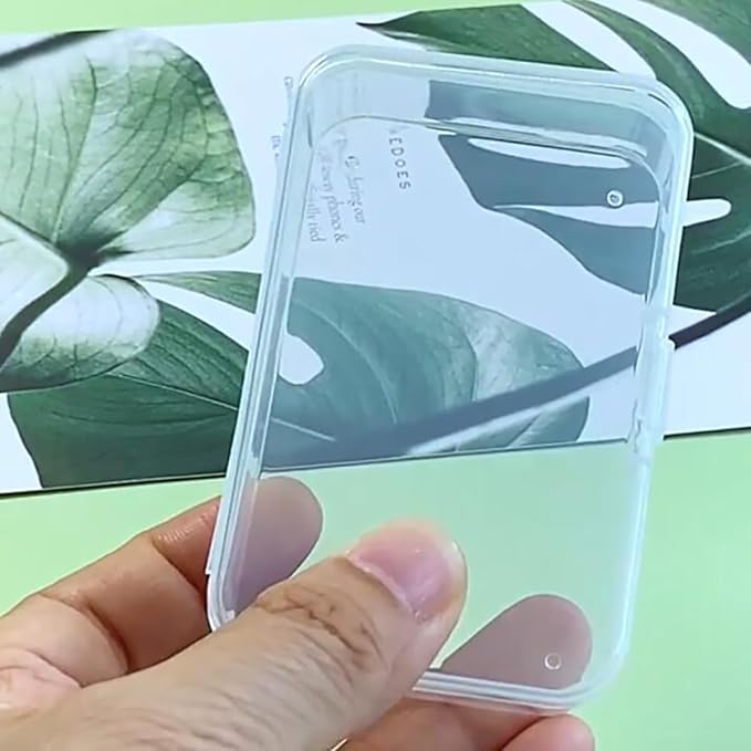 12 Pieces Clear Plastic Box Containers (3.27 x 2.13 x 1.02 inch) with Lids for Tiny Items and Other Craft Projects