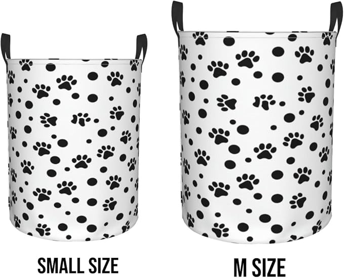 Dalmatian Spot And Paws Dog Laundry Basket,Laundry Hamper,Collapsible Storage Bin, Oxford Fabric Clothes Baskets,Nursery Hamper For Home,Office,Dorm,Gift Basket