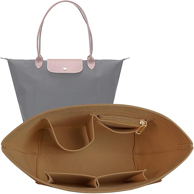 Lckaey bag Organizer Insert for longchamp le pliage organizer insert Handbags Organizer 1012camel-S