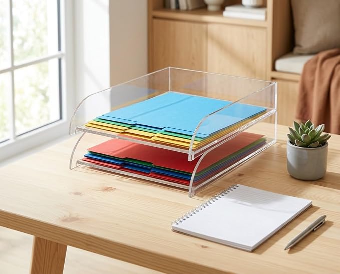 OSCO Clear Acrylic Stacking Letter Tray, ASLT-1