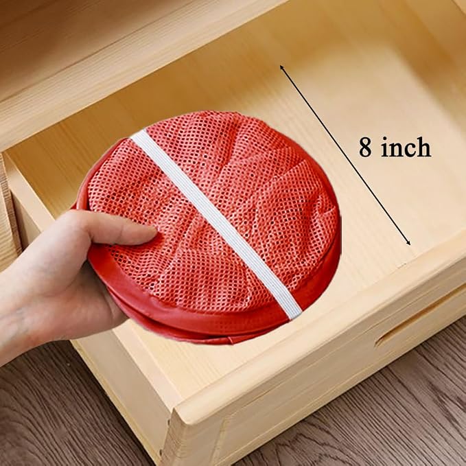 Pop up Hamper for Laundry, Collapsible Mesh Laundry Basket, Portable Foldable Clothes Hamper Storage Bin for Apartment, College Dorm or Travel, Red