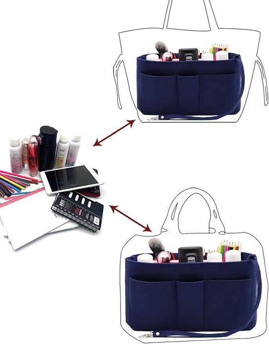 LEXSION Felt Insert Bag Organizer Bag In Bag For Handbag Purse Organizer Fits Speedy Neverful