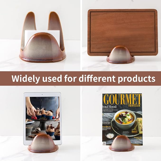 Nihow Ceramic Pot Lid Holder While Cooking for Kitchen Counter/Stove Top | Catch Water & Oil Drips,Stable & Secure,Heat Resistant,Easy to Clean & Dishwasher Safe,Space-Saving,Multi-Purpose Holder